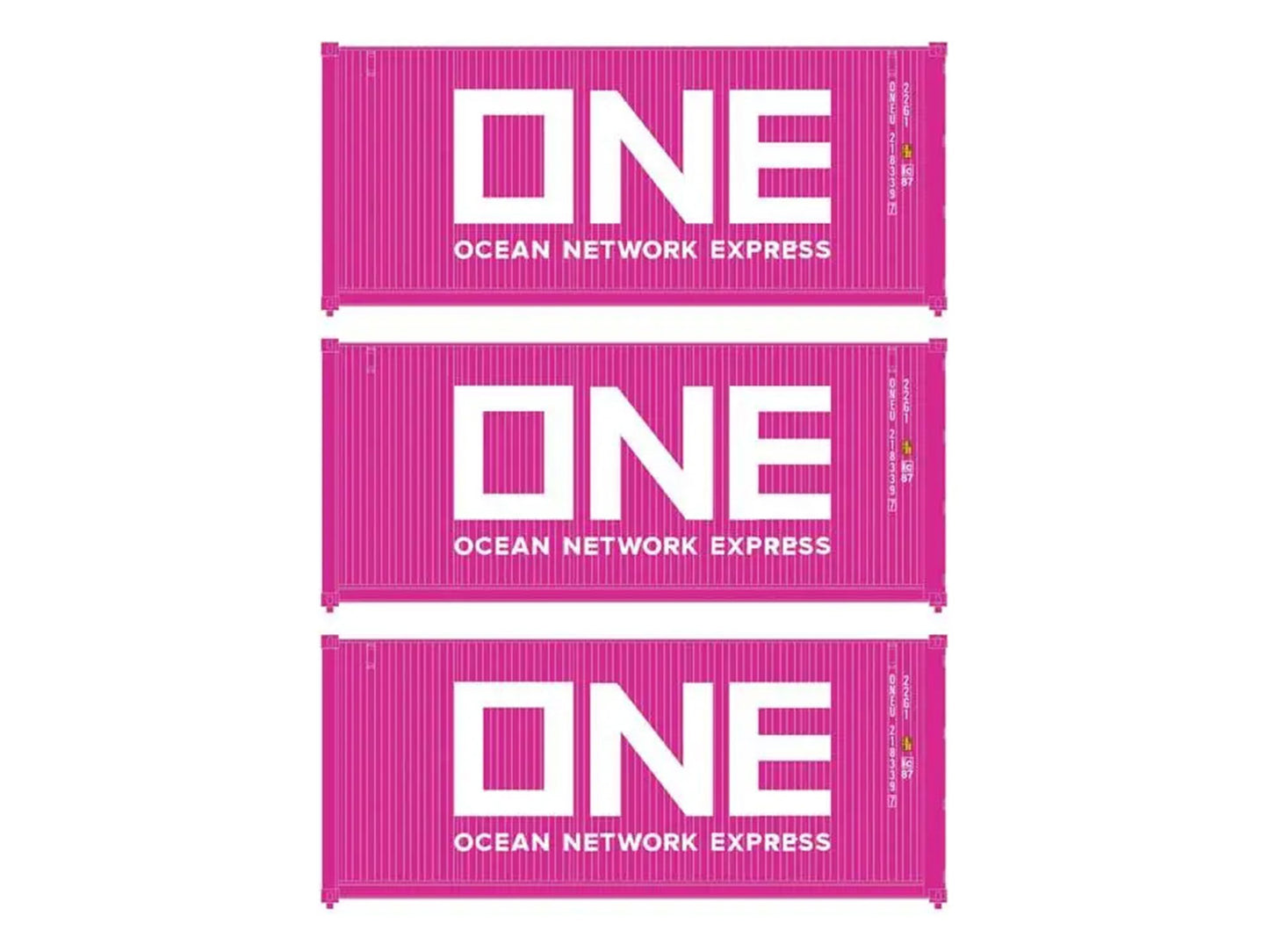 Walthers 20' Corrugated Container Set (3) ONE WH949-18056 HO Gauge