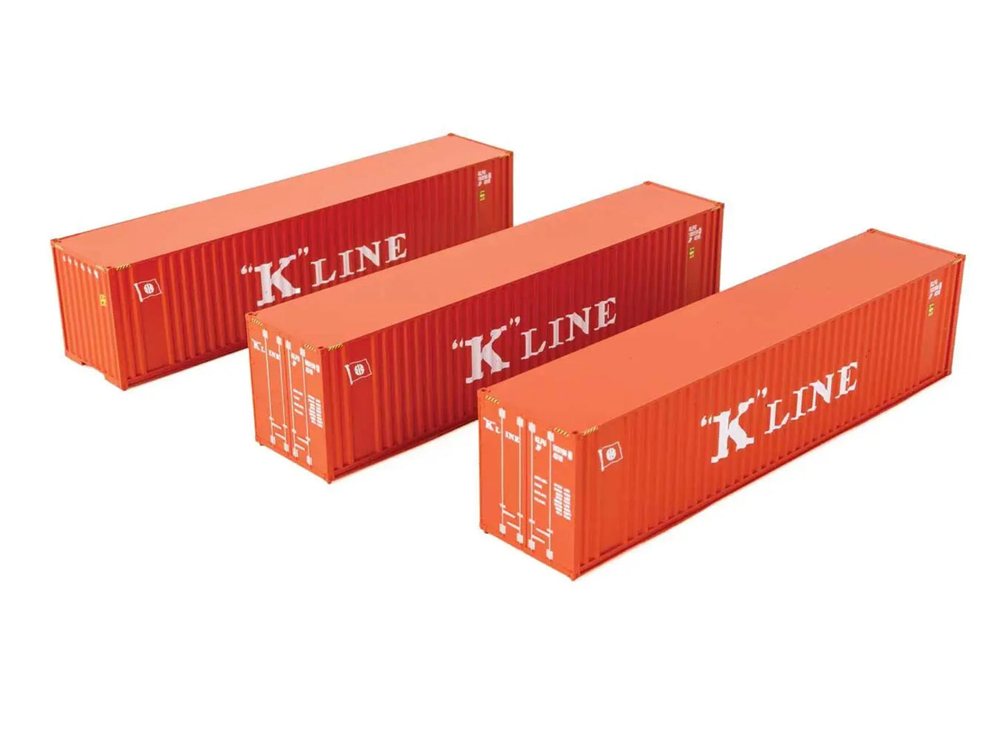 Walthers 40' Hi Cube F/Roof Corrugated Container Set (3) K-Line WH949-18204 HO
