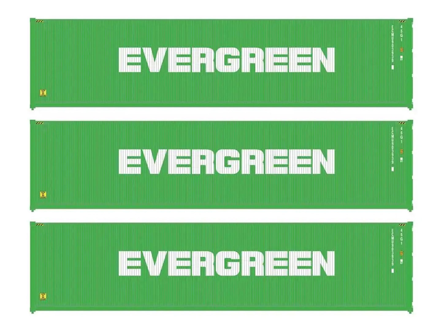 Walthers 40' Hi Cube Corrugated Container Set (3) Evergreen WH949-18250 HO Gauge