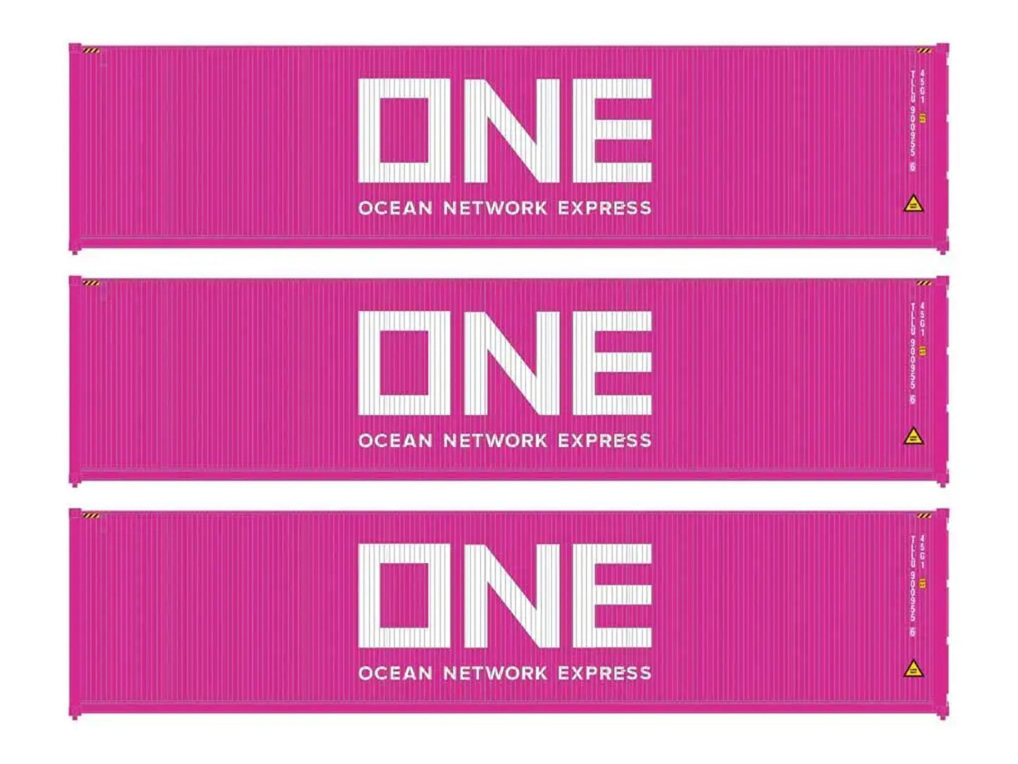 Walthers 40' Hi Cube Corrugated Container Set (3) ONE WH949-18254 HO Gauge