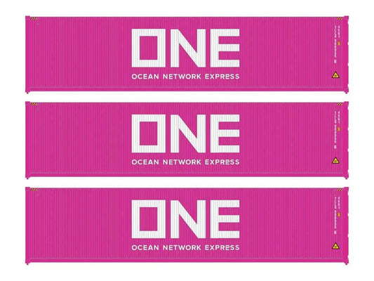 Walthers 40' Hi Cube Corrugated Container Set (3) ONE WH949-18254 HO Gauge