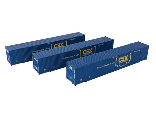 Walthers 53' Corrugated Container Set (3) CSX WH949-18501 HO Gauge
