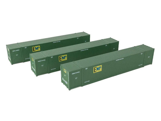 Walthers 53' Corrugated Container Set (3) EMP WH949-18502 HO Gauge