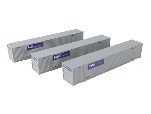 Walthers 53' Corrugated Container Set (3) Fed Ex WH949-18503 HO Gauge