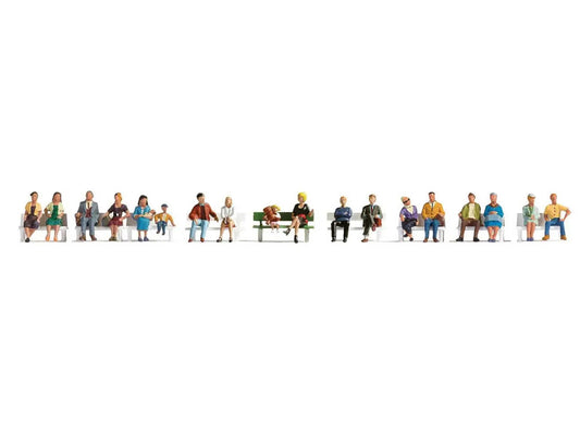 Walthers Seated People (18) Figure Set WH949-6091 HO Gauge
