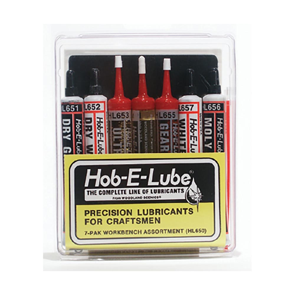 Woodland Scenics Hob-E-Lube 7-Pack Workbench Lube Grease Oil Assortment HL650