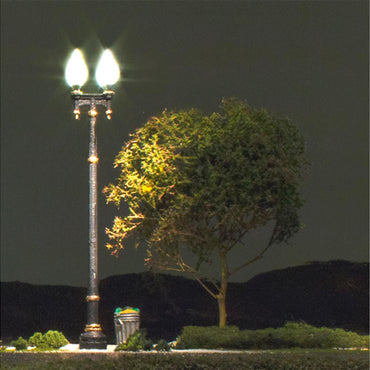 Woodland Scenics Just Plug Lighting JP5640 N Double Lamp Post Street Light x3