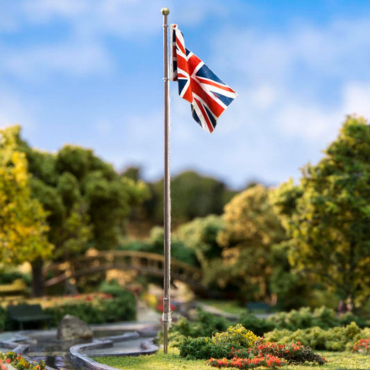 Woodland Scenics JP5959 Medium Union Jack Flag Pole HO Gauge