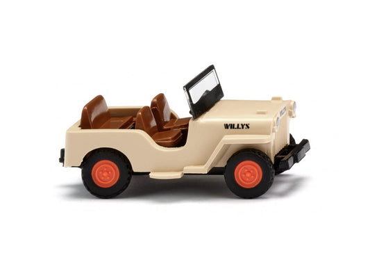 Wiking Willys Jeep CJ-3A Ivory Beige 1949-53 WK001001 HO Gauge