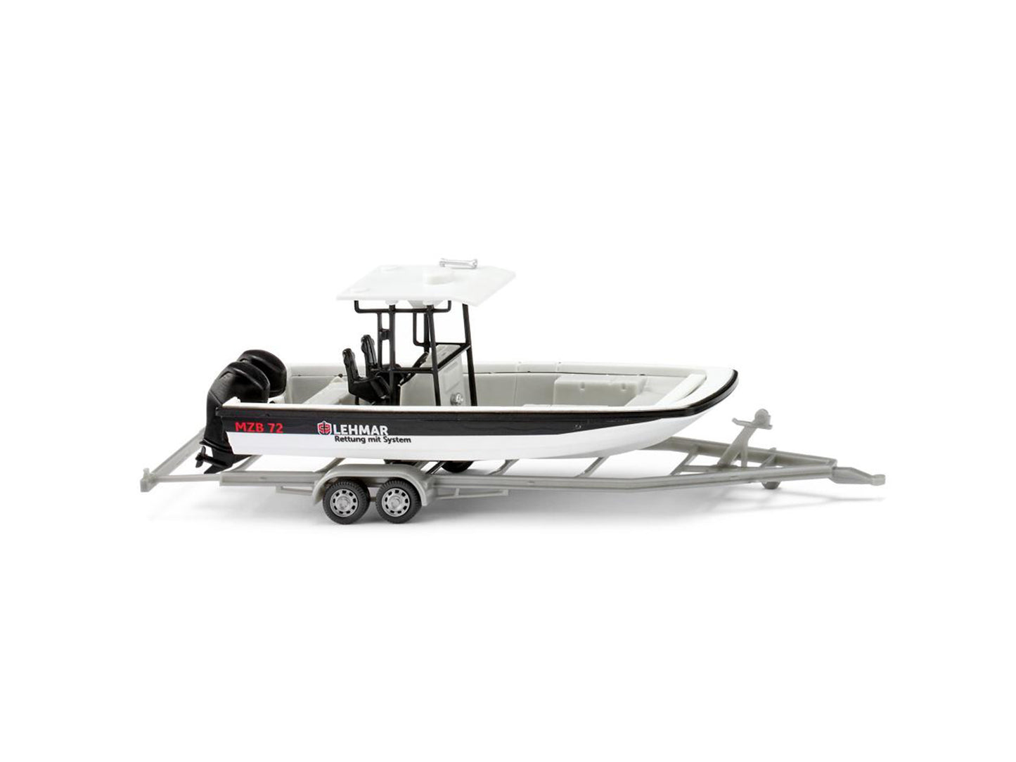 Wiking Lehmar MZB 72 Multi Purpose Boat on Trailer WK009544 HO Gauge