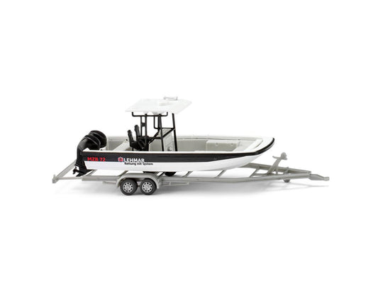 Wiking Lehmar MZB 72 Multi Purpose Boat on Trailer WK009544 HO Gauge