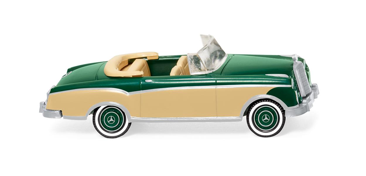 Wiking Mercedes Benz 220S Cabriolet Moss Green 1958-60 WK014302 HO Gauge