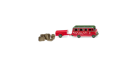 Wiking MB O 319 Panorama Bus & Trailer Christmas 1955-68 HO Gauge WK026005