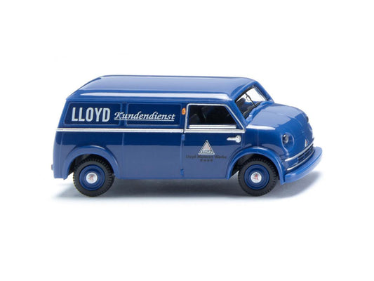 Wiking Lloyd LT 500 Box Van Lloyd Kundendienst Blue 1952-61 WK033602 HO Gauge