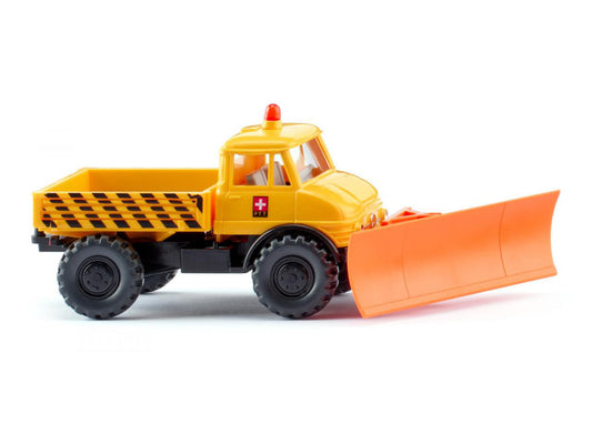 Wiking Unimog U 406 Snow Plough Swiss Post 1963-75 WK037110 HO Gauge