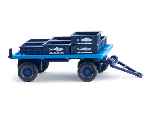 Wiking Flatbed Trailer with Fish Crates Load 1952-59 WK038406 HO Gauge