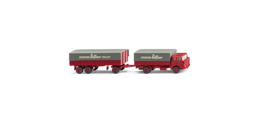 Wiking Henschel HS 14/16 Flatbed Road Train Beissner 1961-65 HO Gauge 41203