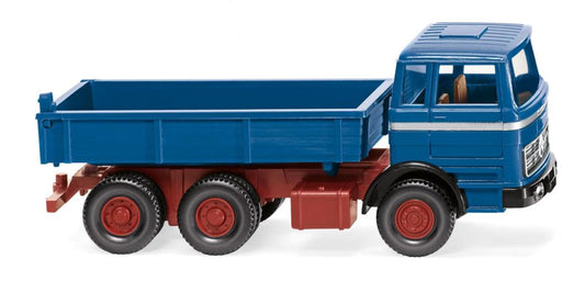 Wiking MB Flatbed Tipper Azure Blue 1971-74 HO Gauge Diecast Vehicle WK042407