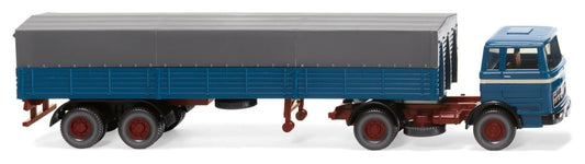 Wiking 051405 MB Flatbed Truck Azure Blue 1968-74 HO