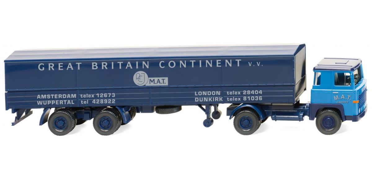 Wiking 051702 Scania 111 Flatbed Tractor Trailer MAT HO