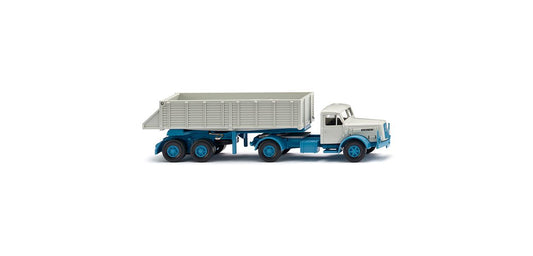 Wiking Henschel Rear Tipper Semitruck Light Blue/White 1955-61 HO Gauge WK067711