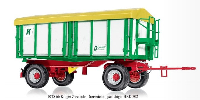 Wiking Kroger Two Axle Three Way Tipper White WK077866 1:32