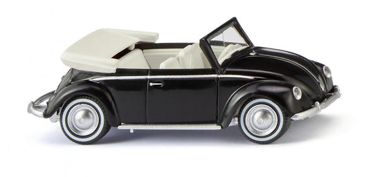 Wiking VW Beetle 1200 Convertible Black 1961-63 79406 HO Gauge