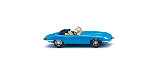 Wiking Jaguar E Type Roadster Blue 1961-67 HO Gauge WK081707