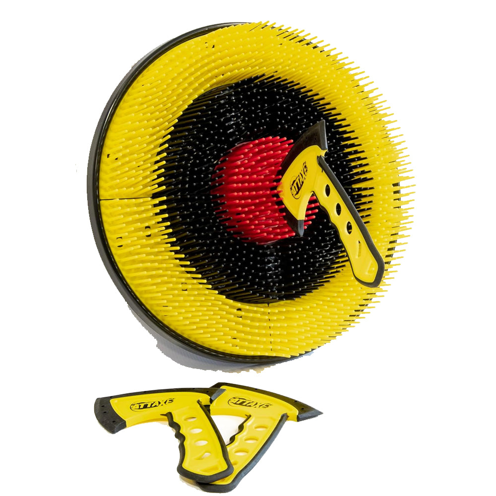 Wicked Attaxe Axe Throwing Game 14.5" Board w/3 Rubber Axes