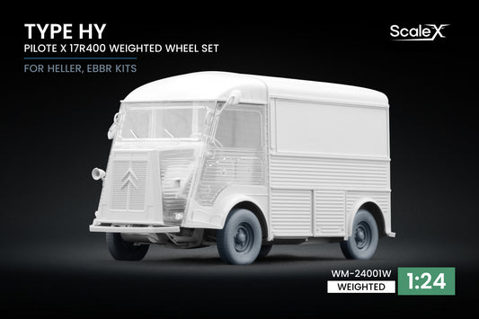 ScaleX Type HY Weighted Wheel Set for Heller 1:24 Model Kits