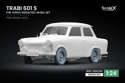 ScaleX Trabi 601 S P36 Weighted Wheel Set for Revell 1:24 Model Kits