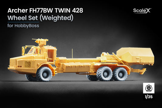 ScaleX Archer FH77BW TWIN 428 Weighted Wheel Set For Hobby Boss 1:35 Model Kits