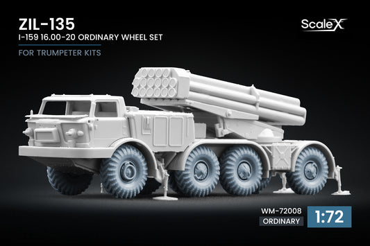 ScaleX ZIL-135 I-159 Ordinary Wheel Set For Trumpeter 1:72 Model Kits