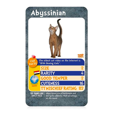 Cats Top Trumps Card Game