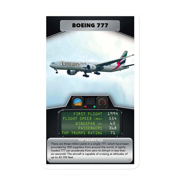 Planes Top Trumps Card Game