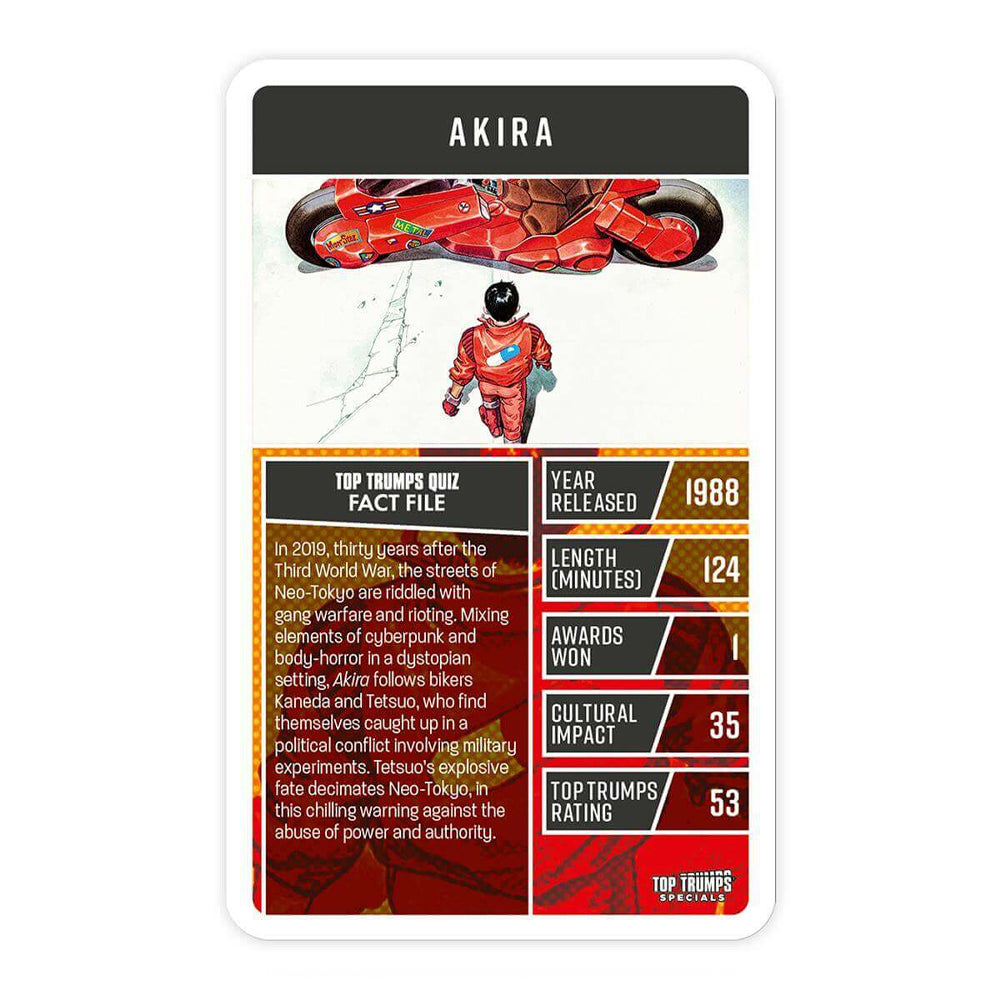 Guide to Anime Movies Top Trumps Specials Card Game