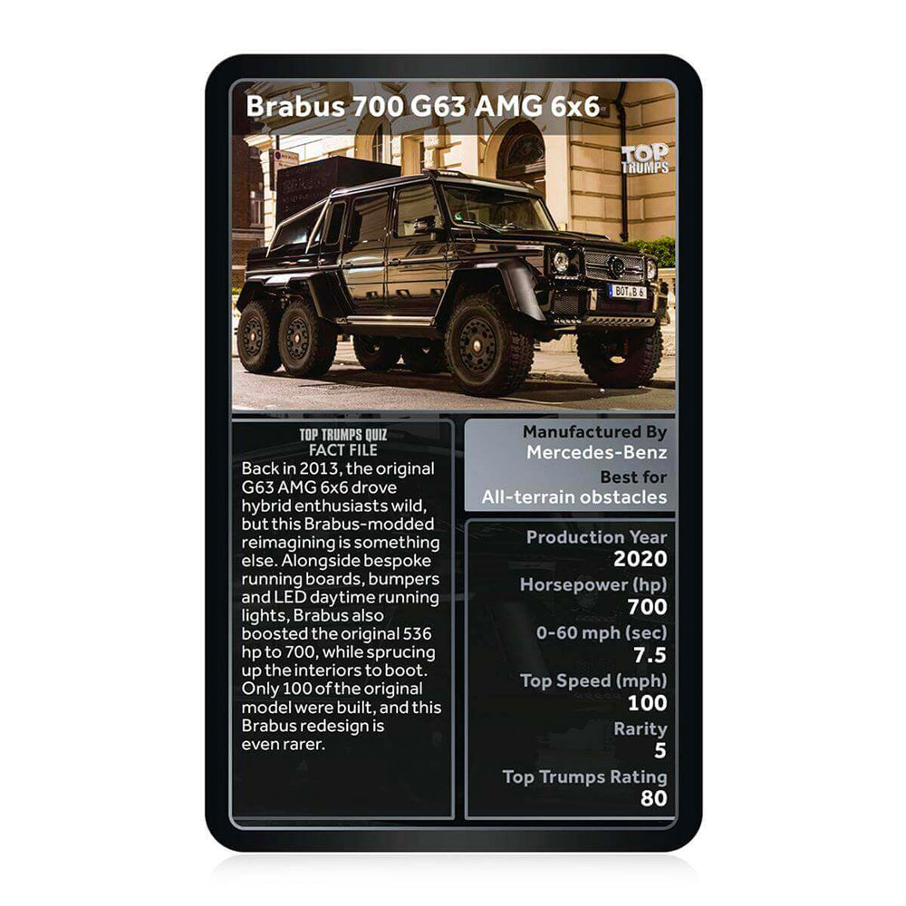 Ultimate 4x4 Vehicles Top Trumps Classics Top Trumps Card Game