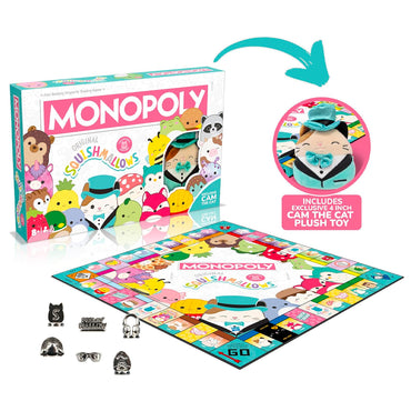 Squishmallows Monopoly Board Game - Winning Moves Age 8+