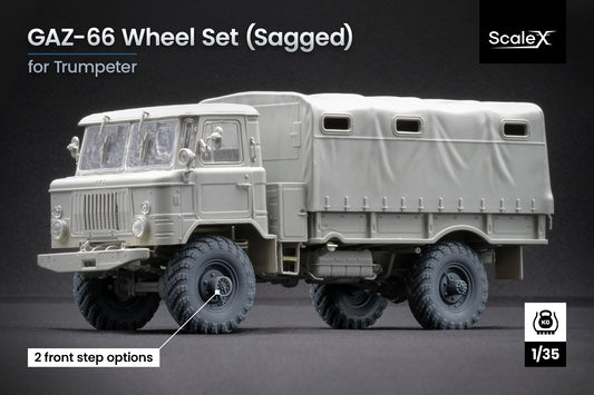 ScaleX GAZ-66 Weighted Wheel Set 1:35 Accessory For Trumpeter 1:35 Model Kits