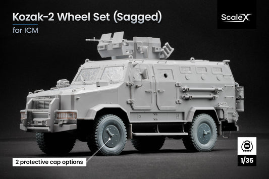 ScaleX KOZAK 2 Weighted Wheel Set For ICM 1:35 Model Kits