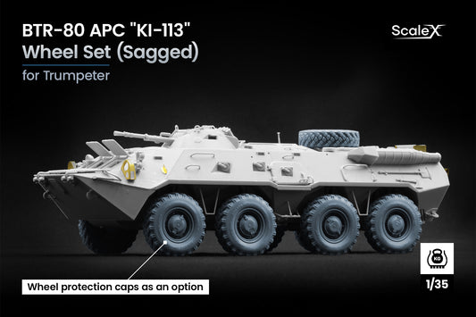 ScaleX BTR-80 APC "KI-113" Weighted Wheel Set 1:35 For Trumpeter 1:35 Model Kits
