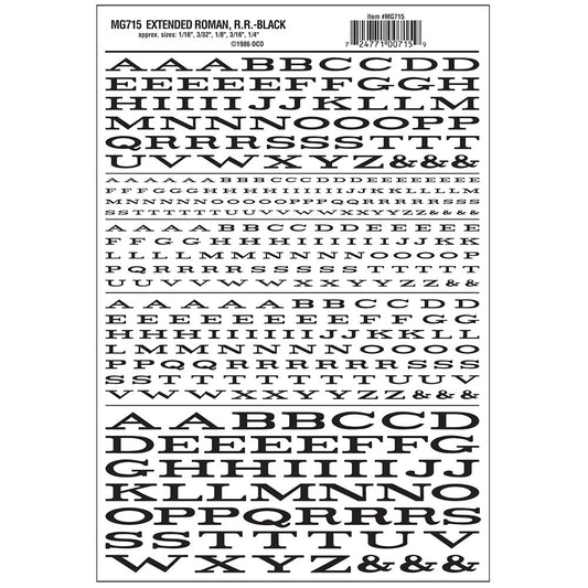 Woodland Scenics MG715 Extended Roman R.R. Black