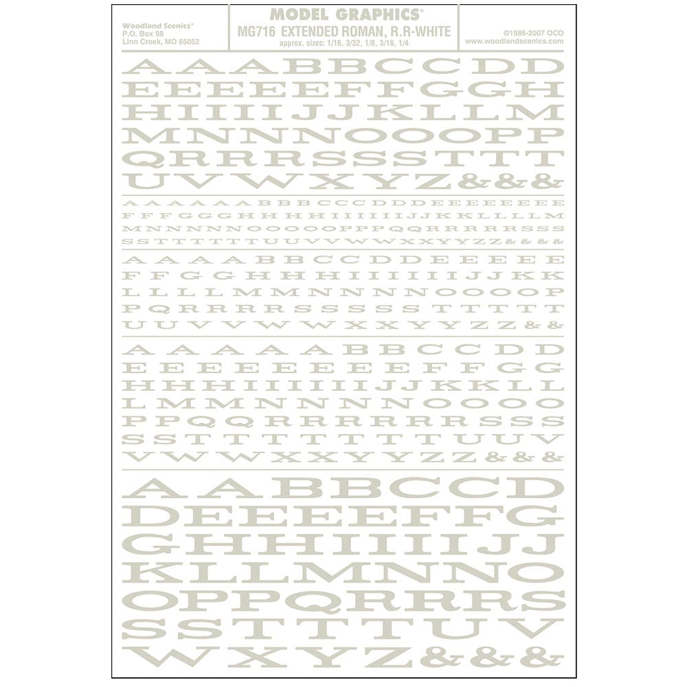 Woodland Scenics MG716 Extended Roman R.R. White