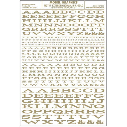 Woodland Scenics MG717 Extended Roman R.R. Gold