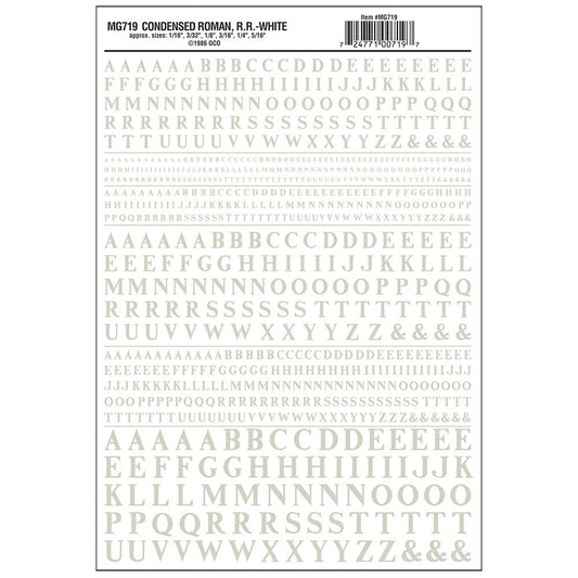 Woodland Scenics MG719 Condensed Roman R.R. White