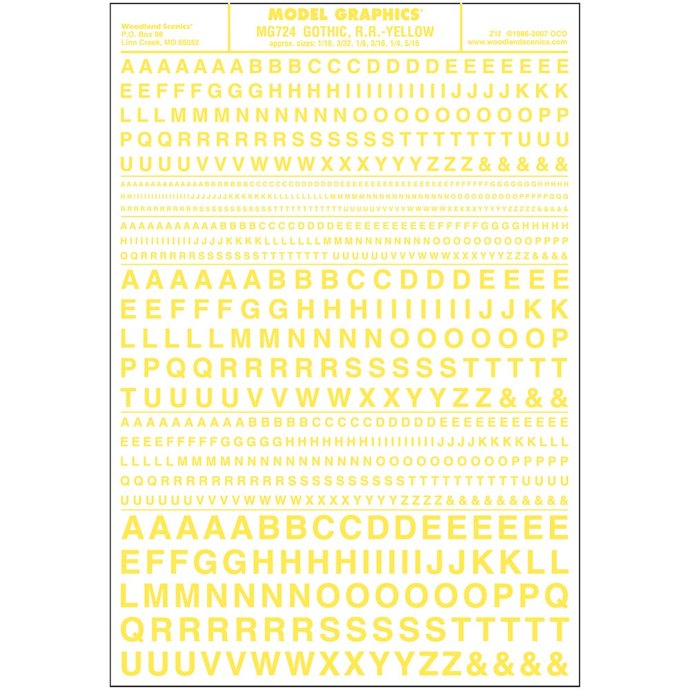 Woodland Scenics MG724 Gothic R.R. Yellow