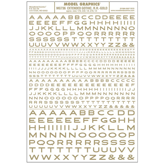 Woodland Scenics MG736 Extended Gothic R.R. Gold