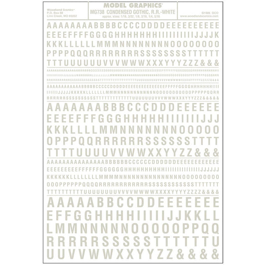 Woodland Scenics MG738 Condensed Gothic R.R. White