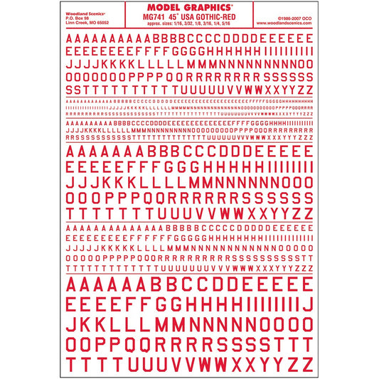 Woodland Scenics MG741 45° USA Gothic Red