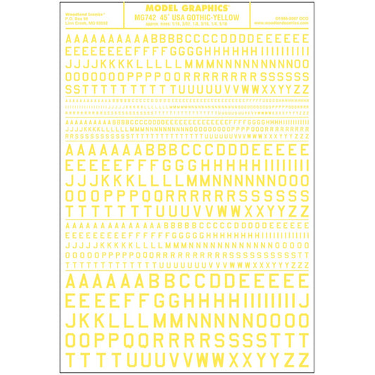 Woodland Scenics MG742 45° USA Gothic Yellow